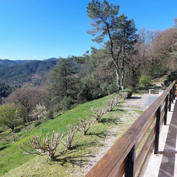 Chalet 14 Pers Avec Vue Panoramique Et Piscine Chauffee Genolhac 외부 사진
