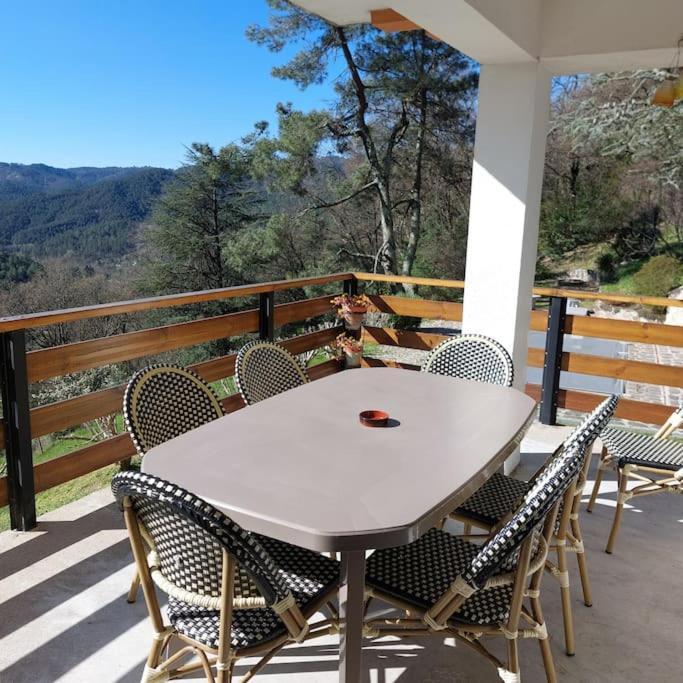 Chalet 14 Pers Avec Vue Panoramique Et Piscine Chauffee Genolhac 외부 사진