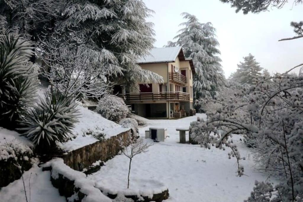 Chalet 14 Pers Avec Vue Panoramique Et Piscine Chauffee Genolhac 외부 사진