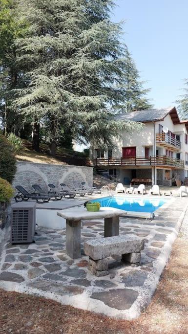 Chalet 14 Pers Avec Vue Panoramique Et Piscine Chauffee Genolhac 외부 사진