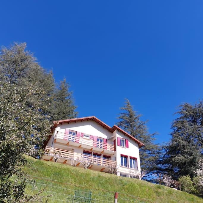 Chalet 14 Pers Avec Vue Panoramique Et Piscine Chauffee Genolhac 외부 사진