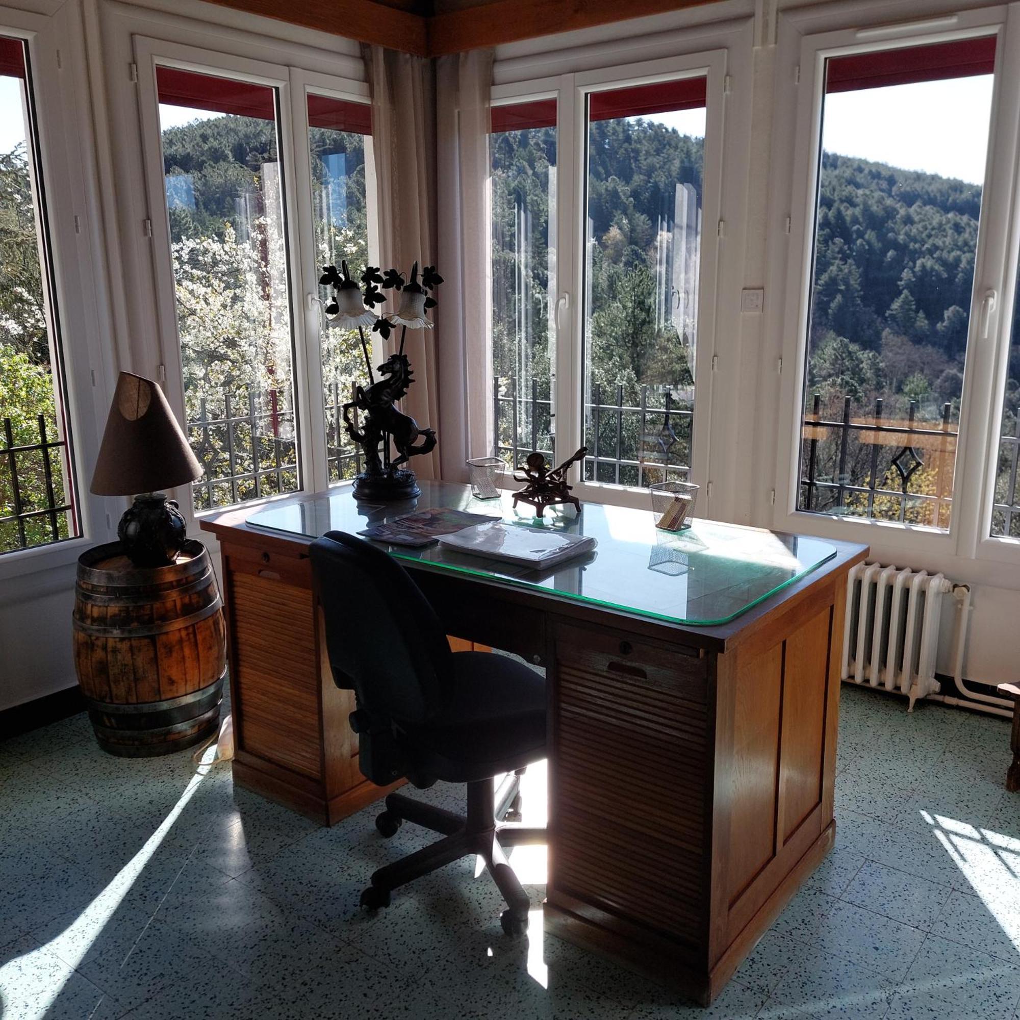 Chalet 14 Pers Avec Vue Panoramique Et Piscine Chauffee Genolhac 외부 사진